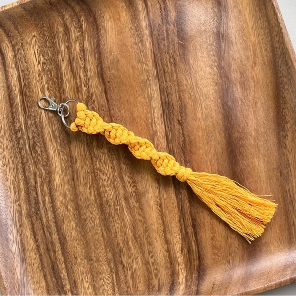 Spiral Macrame Handmade Keychain